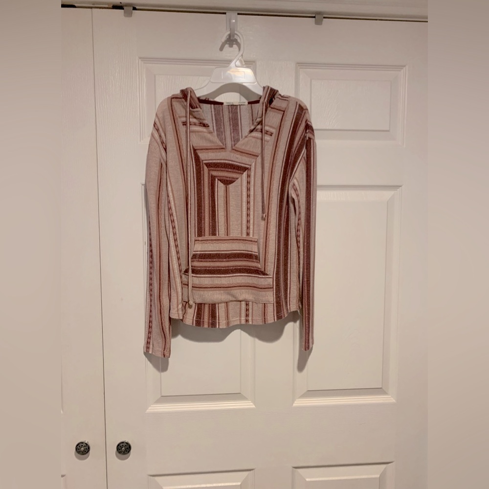 Boho Hooded Long Sleeve Top